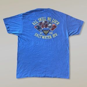 Columbia PFG All Skill No Luck Fishing Gamble Casino Spades Short Sleeve Tee